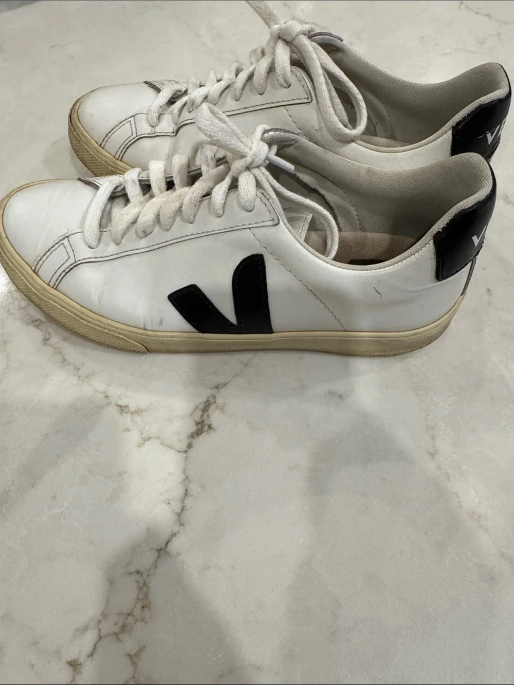 Veja white leather